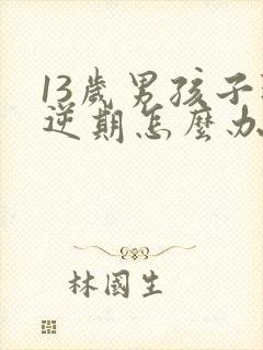 13岁男孩子叛逆期怎么办