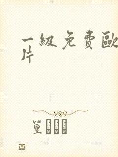 一级免费欧美黄片