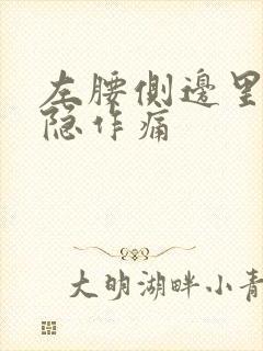 左腰侧边里面隐隐作痛