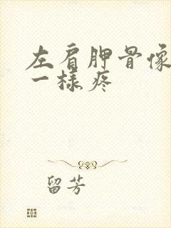 左肩胛骨像针扎一样疼