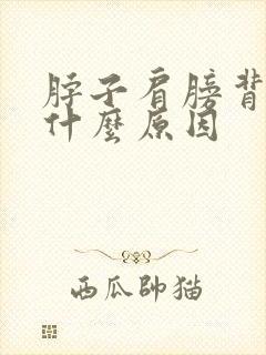 脖子肩膀背疼是什么原因