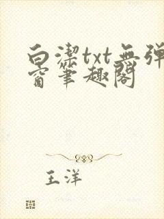 白洁txt无弹窗笔趣阁
