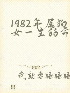 1982年属狗女一生的命运封面