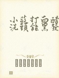 小苏打白醋啤酒洗头能黑发吗?