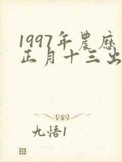 1997年农历正月十三出生的人命运如何