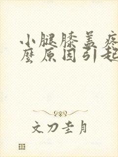 小腿膝盖疼痛什么原因引起的封面