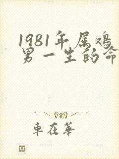 1981年属鸡男一生的命运