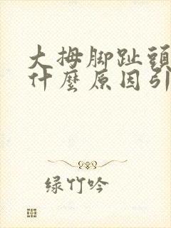 大拇脚趾头疼痛什么原因引起