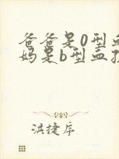 爸爸是0型血妈妈是b型血孩子是什么血型