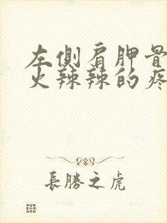 左侧肩胛骨下方火辣辣的疼封面