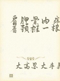 肩胛骨内疼痛带着颈椎一根筋一起疼