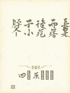 脖子后面长了两个小疙瘩是怎么回事