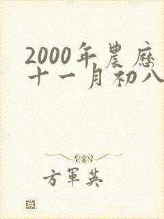 2000年农历十一月初八的命运