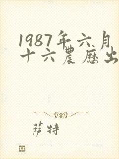 1987年六月十六农历出生的命运如何