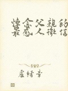 悼念父亲的悼词最感人微信封面