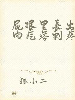 屁眼里长出个小肉疙瘩刺疼