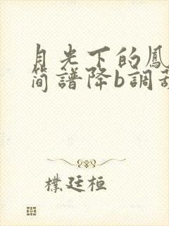 月光下的凤尾竹简谱降b调葫芦丝