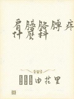 肩膀胳膊疼痛挂什么科