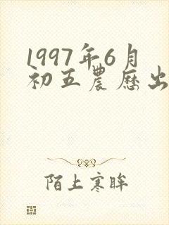 1997年6月初五农历出生的是什么命