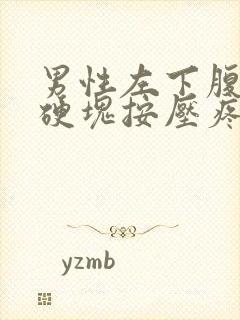 男性左下腹部有硬块按压疼痛