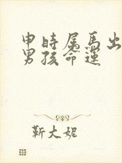 申时属马出生的男孩命运