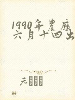 1990年农历六月十四出生的男孩命运