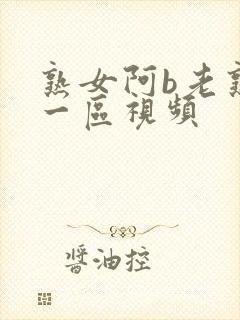 熟女阿b老熟女一区视频