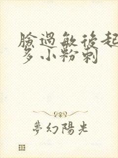 脸过敏后起了好多小粉刺