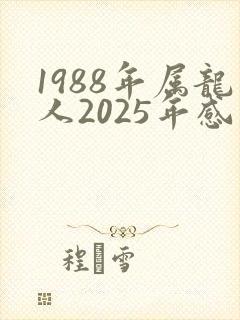 1988年属龙人2025年感情婚姻如何
