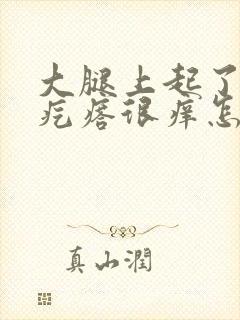 大腿上起了大红疙瘩很痒怎么回事