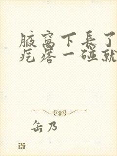 腋窝下长了一个疙瘩一碰就疼封面