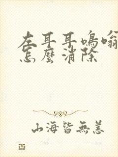 左耳耳鸣嗡嗡响怎么消除