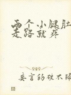 两个小腿肚子一走路就疼封面