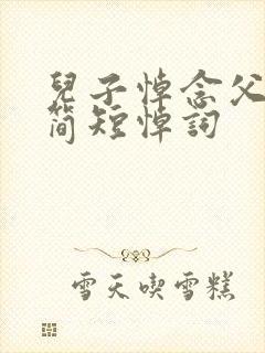 儿子悼念父亲的简短悼词封面