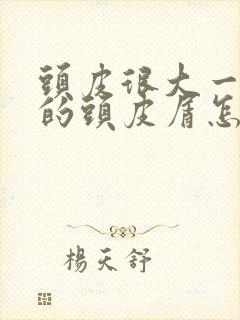 头皮很大一块块的头皮屑怎么回事封面