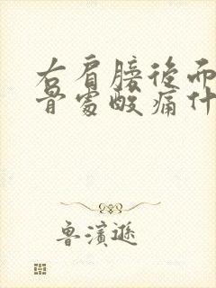 右肩膀后面肩胛骨处酸痛什么原因