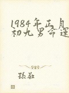 1984年正月初九男命运如何