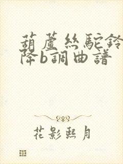 葫芦丝驼铃独奏降b调曲谱