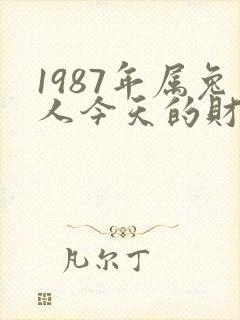1987年属兔人今天的财运封面