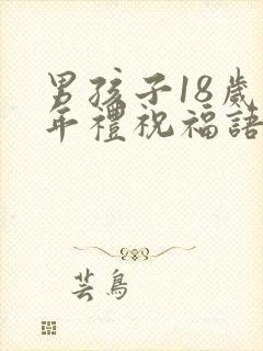 男孩子18岁成年礼祝福语封面