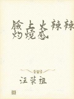 脸上火辣辣的有灼烧感封面