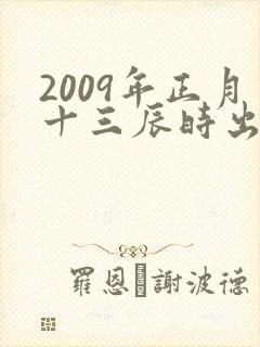 2009年正月十三辰时出生的男孩命运如何封面
