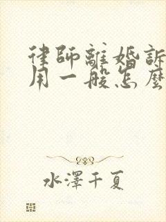 律师离婚诉讼费用一般怎么收费