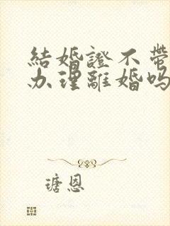 结婚证不带可以办理离婚吗