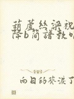 葫芦丝梁祝化蝶降b简谱教唱