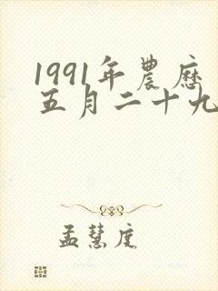 1991年农历五月二十九命运