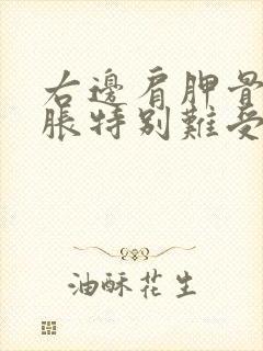 右边肩胛骨缝酸胀特别难受