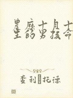 农历十月十三出生的男孩命运