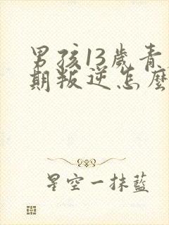 男孩13岁青春期叛逆怎么办封面