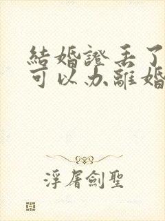 结婚证丢了一个可以办离婚手续吗